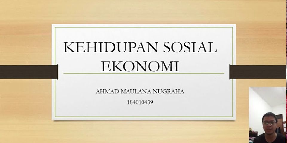 Apa yang dimaksud dengan sosial ekonomi?