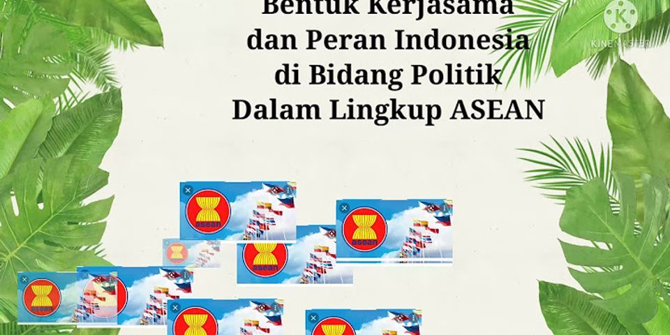 apakah bentuk kerjasama indonesia dengan negara-negara asean di bidang politik