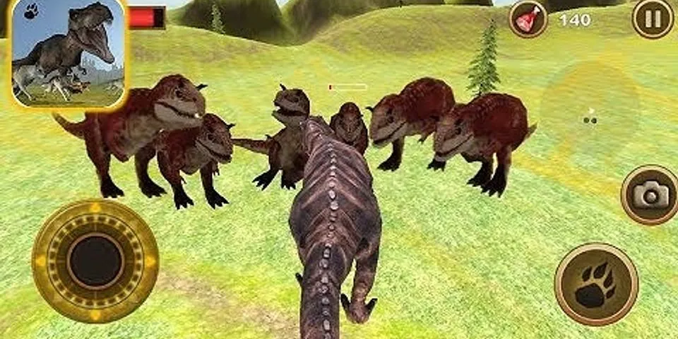 Dinosaurus T rex vs Carnotaurus asli