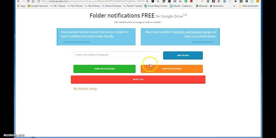 Folder notifications Free for Google Drive