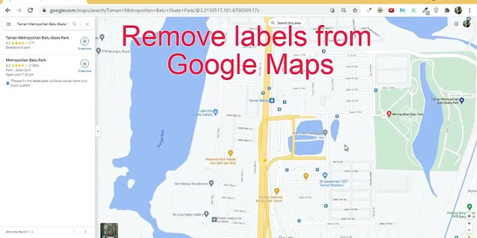 Google map tanpa label