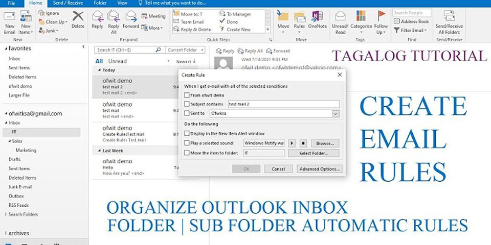 How to move subfolder to main folder in Outlook