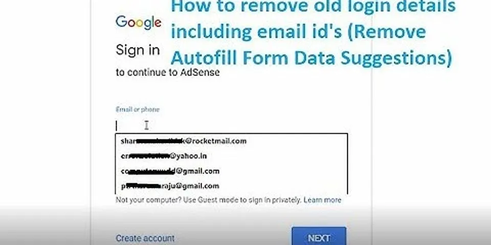How to remove sign in Google account