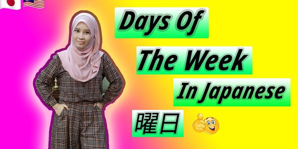 Japanese days of the week meaning