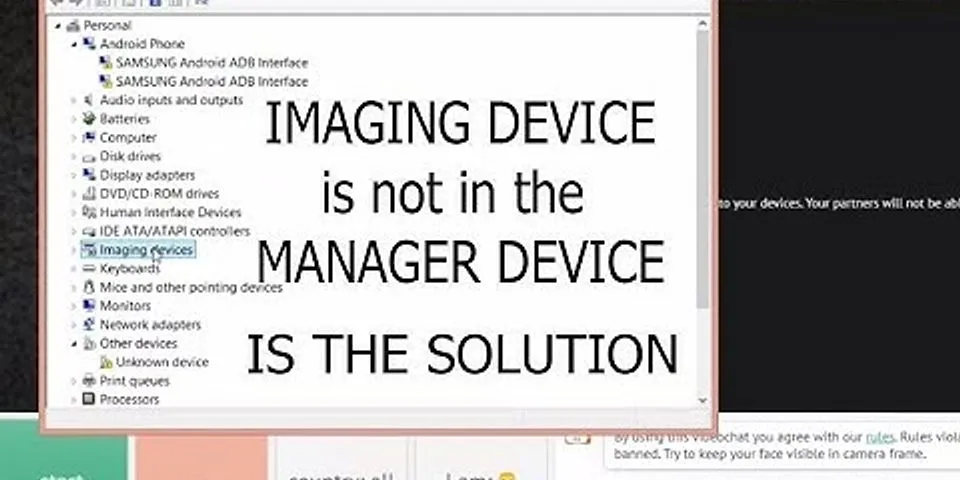 Kenapa di device manager tidak ada kamera?