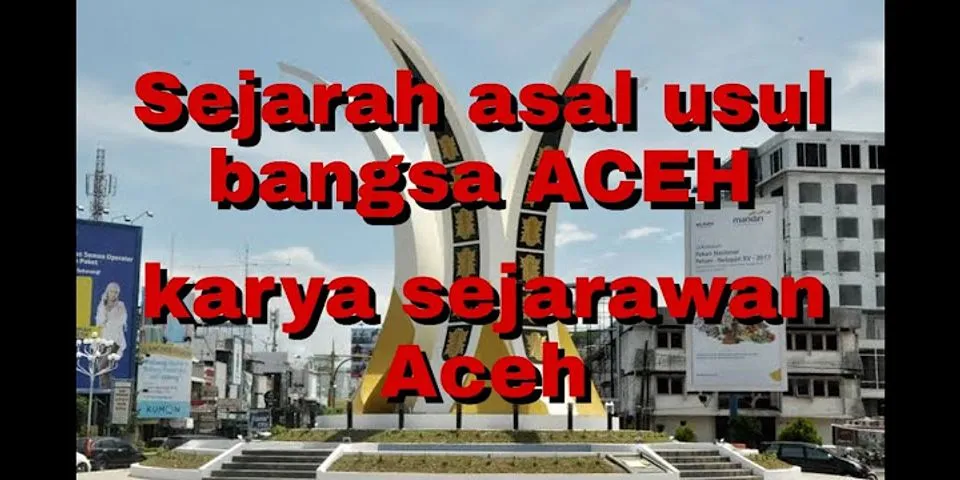 Suku Aceh keturunan apa?
