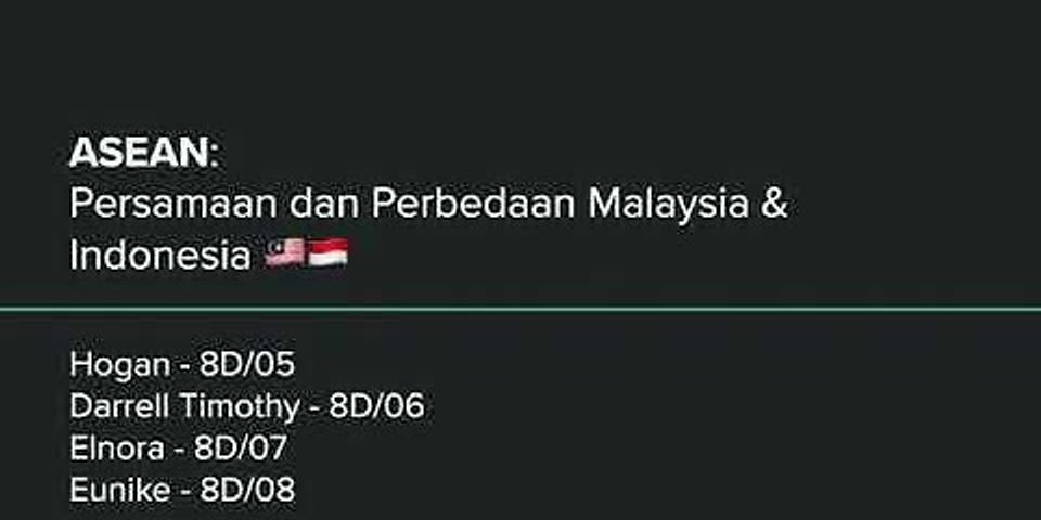 Malaysia perbedaan negara identifikasi persamaan dan indonesia dan Ini Perbedaan